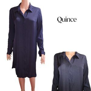 Quince Navy Long Sleeve Dress